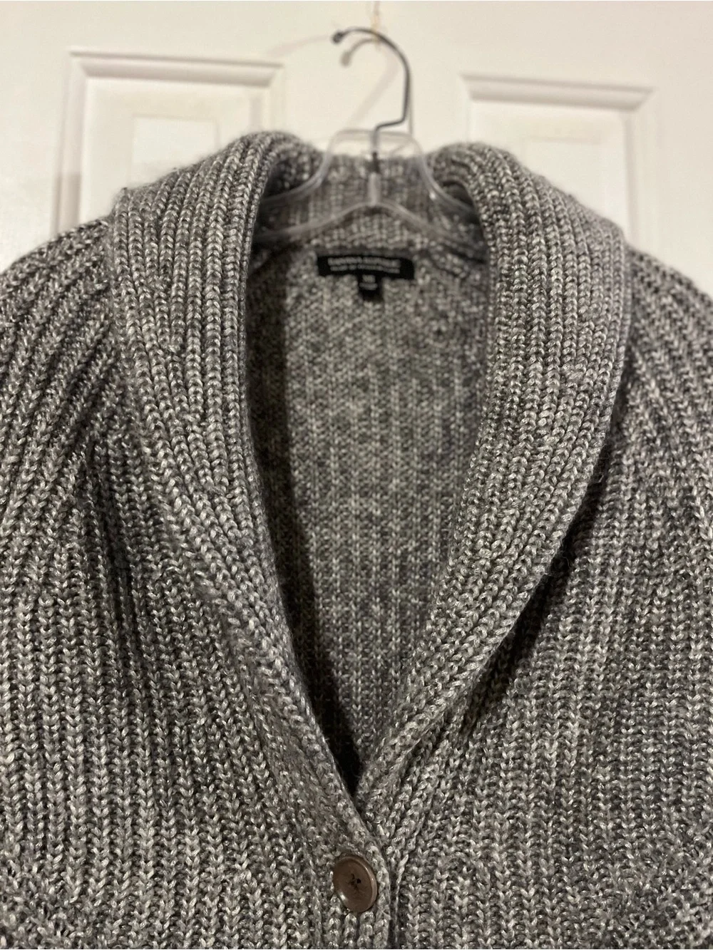 Banana Republic The Grandfather Shawl Collar Cardigan Ribbed Italian Wool UNISEX